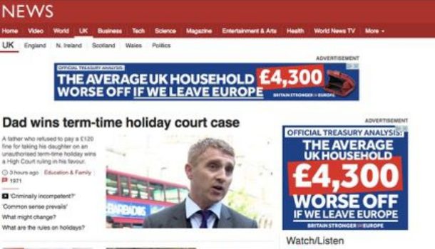 BBC passes the buck over pro-EU website ads
